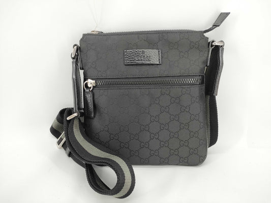 GUCCI GG Nylon/Leather Shoulder Bag 449183