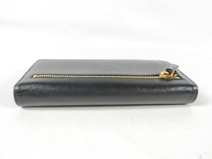 PRADA PRADA Saffiano Triangle Long Wallet Wallet