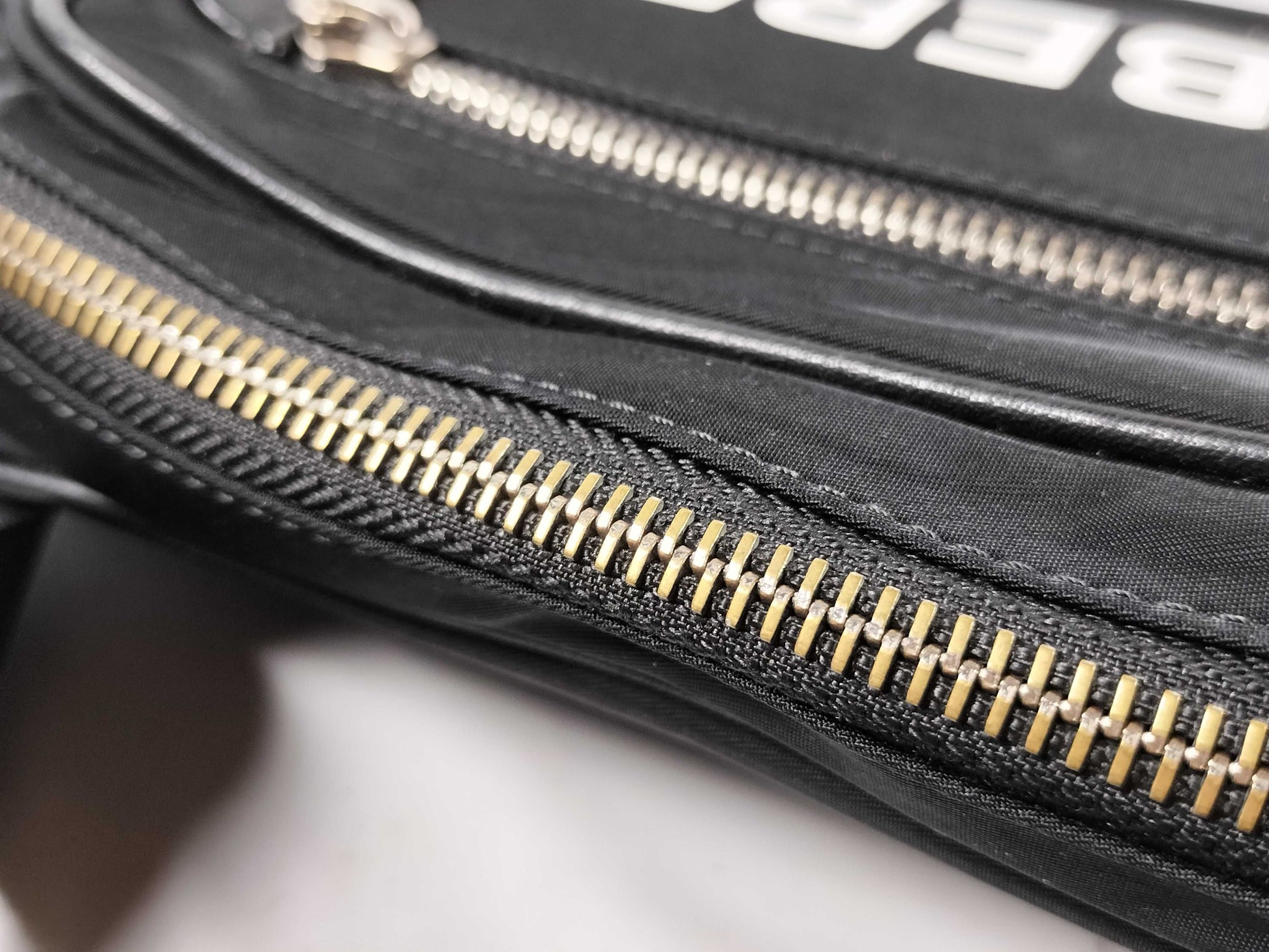 BURBERRY Burberry Nylon Waist Pouch Black Waist Bag 