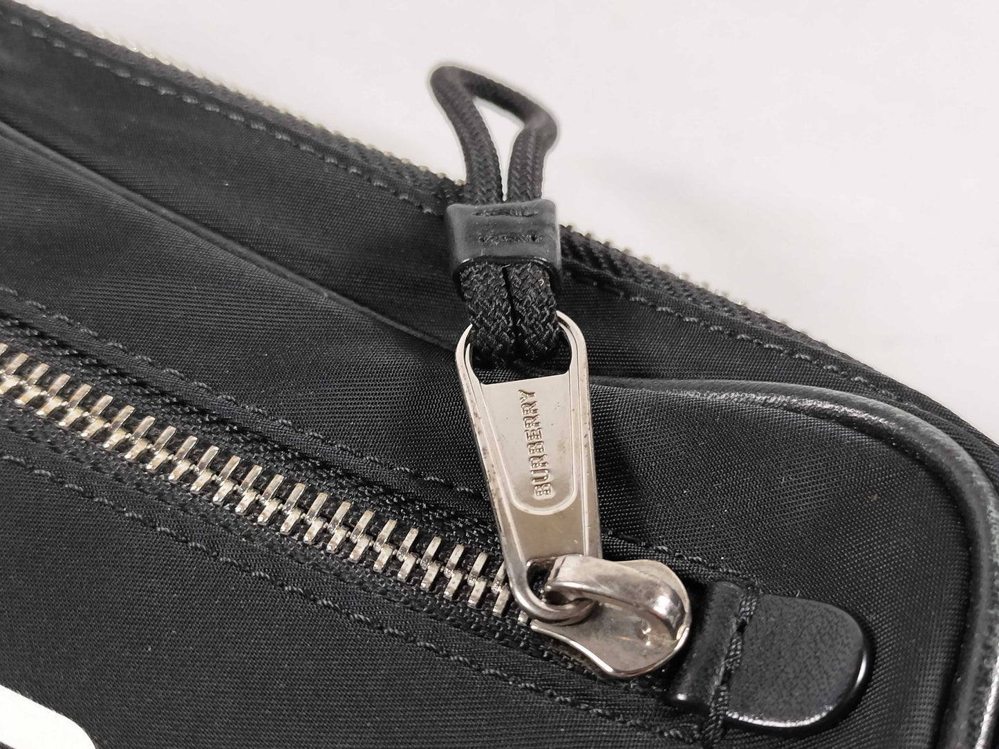 BURBERRY Burberry Nylon Waist Pouch Black Waist Bag 
