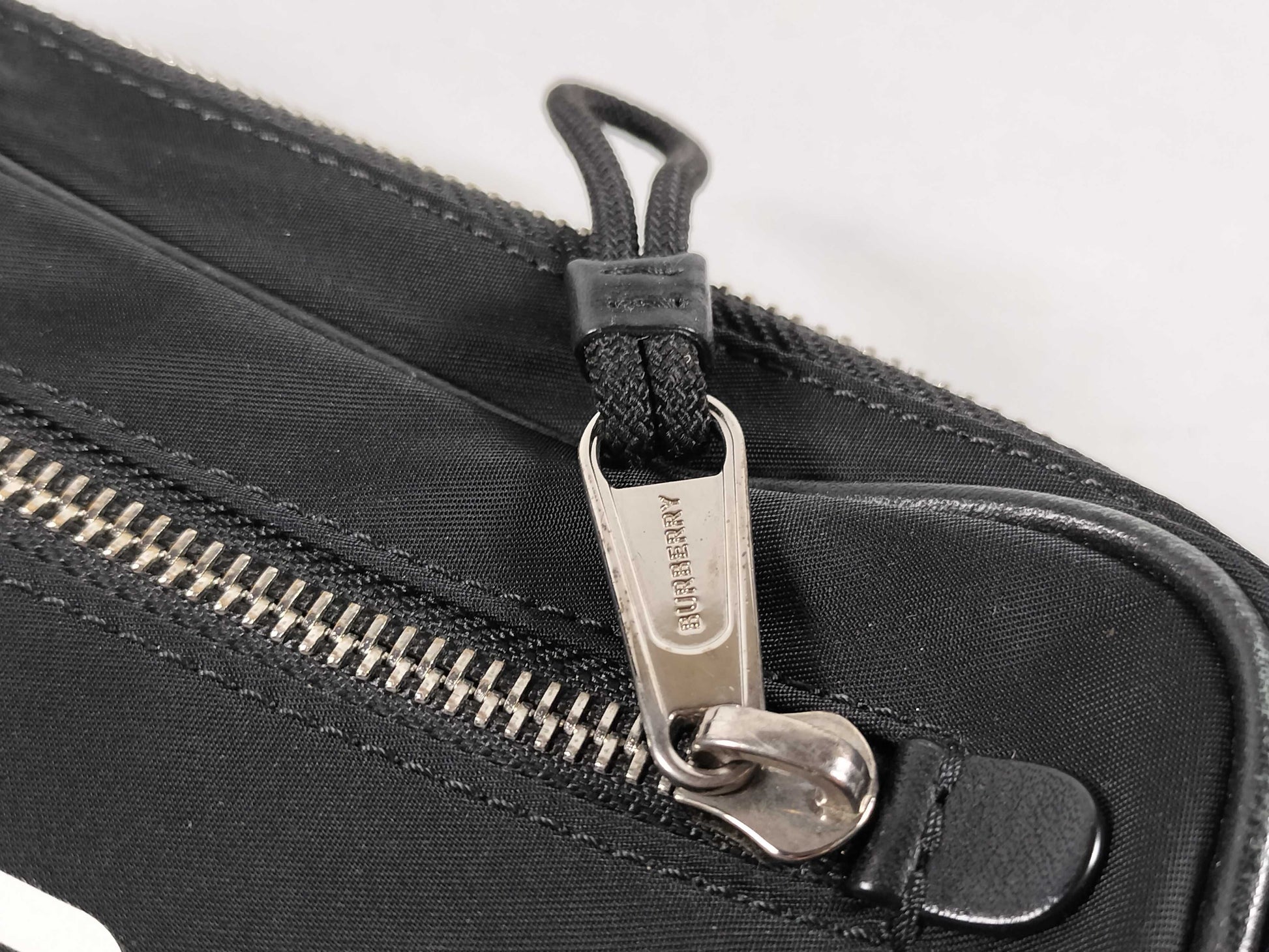 BURBERRY Burberry Nylon Waist Pouch Black Waist Bag 