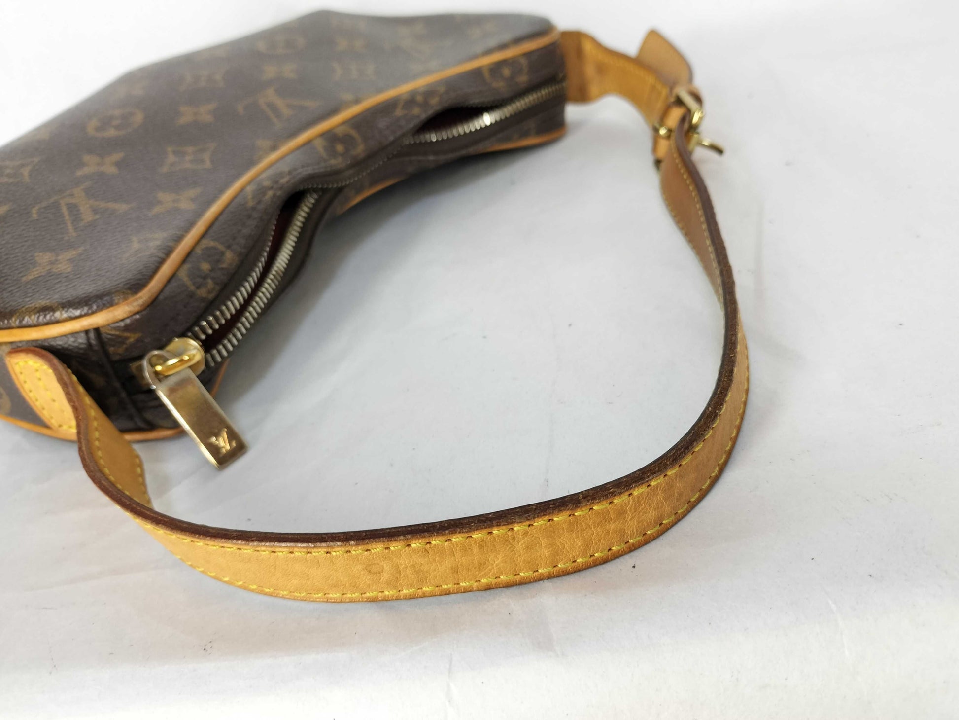 LOUIS VUITTON Unconfirmed Monogram LV Mono Pochette Croissant Handbag