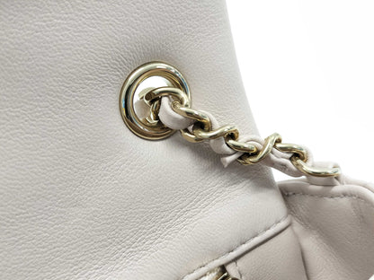 CHANEL Mini Matelasse 18 Shoulder Bag, Beige Lambskin with Champagne Gold Hardware, P64HJ013