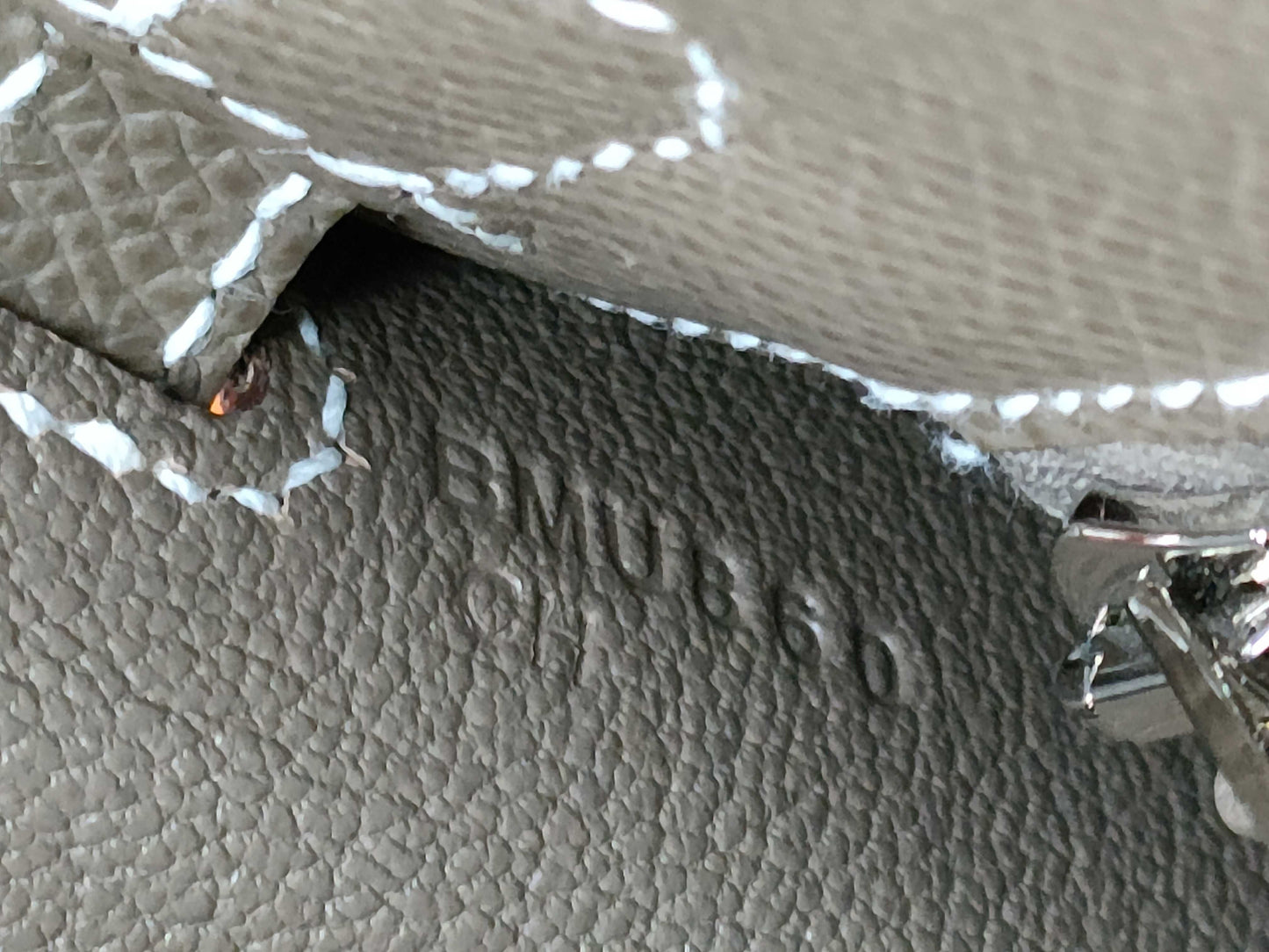 HERMES Kelly 25 Epsom Etoupe Silver Hardware SV B Stamp Handbag