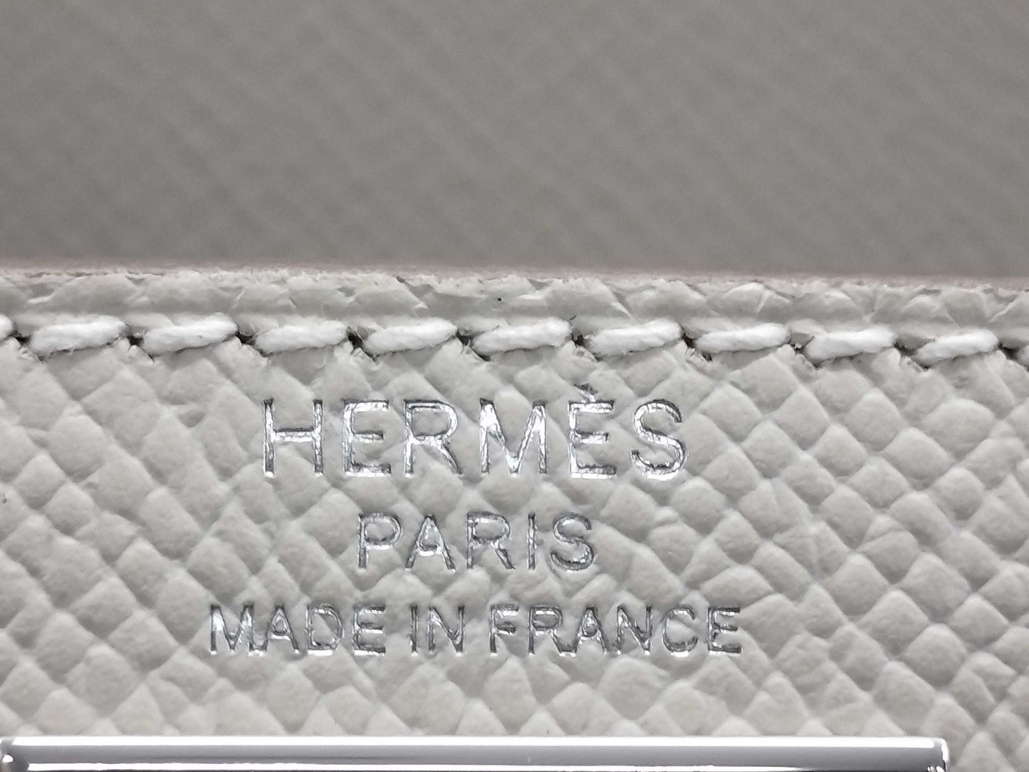 HERMES Kelly 28 Epsom Leather, Clé, Silver Hardware, SV, B Stamp, Handbag