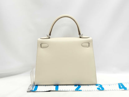 HERMES Kelly 28 Epsom Leather, Clé, Silver Hardware, SV, B Stamp, Handbag