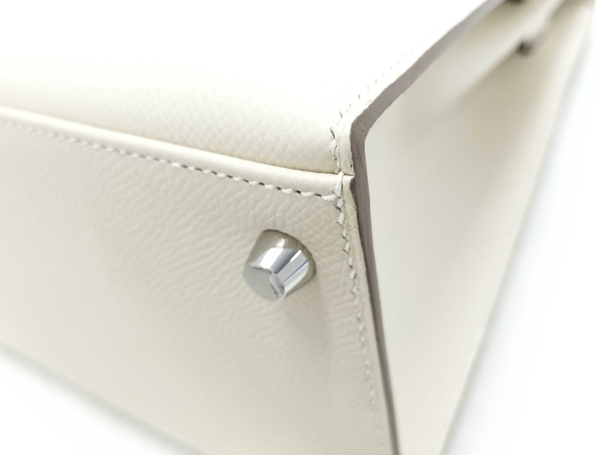 HERMES Kelly 28 Epsom Leather, Clé, Silver Hardware, SV, B Stamp, Handbag
