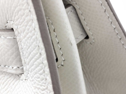 HERMES Kelly 28 Epsom Leather, Clé, Silver Hardware, SV, B Stamp, Handbag