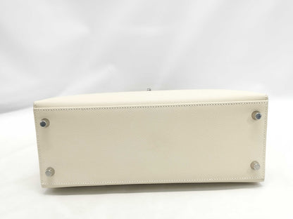 HERMES Kelly 28 Epsom Leather, Clé, Silver Hardware, SV, B Stamp, Handbag