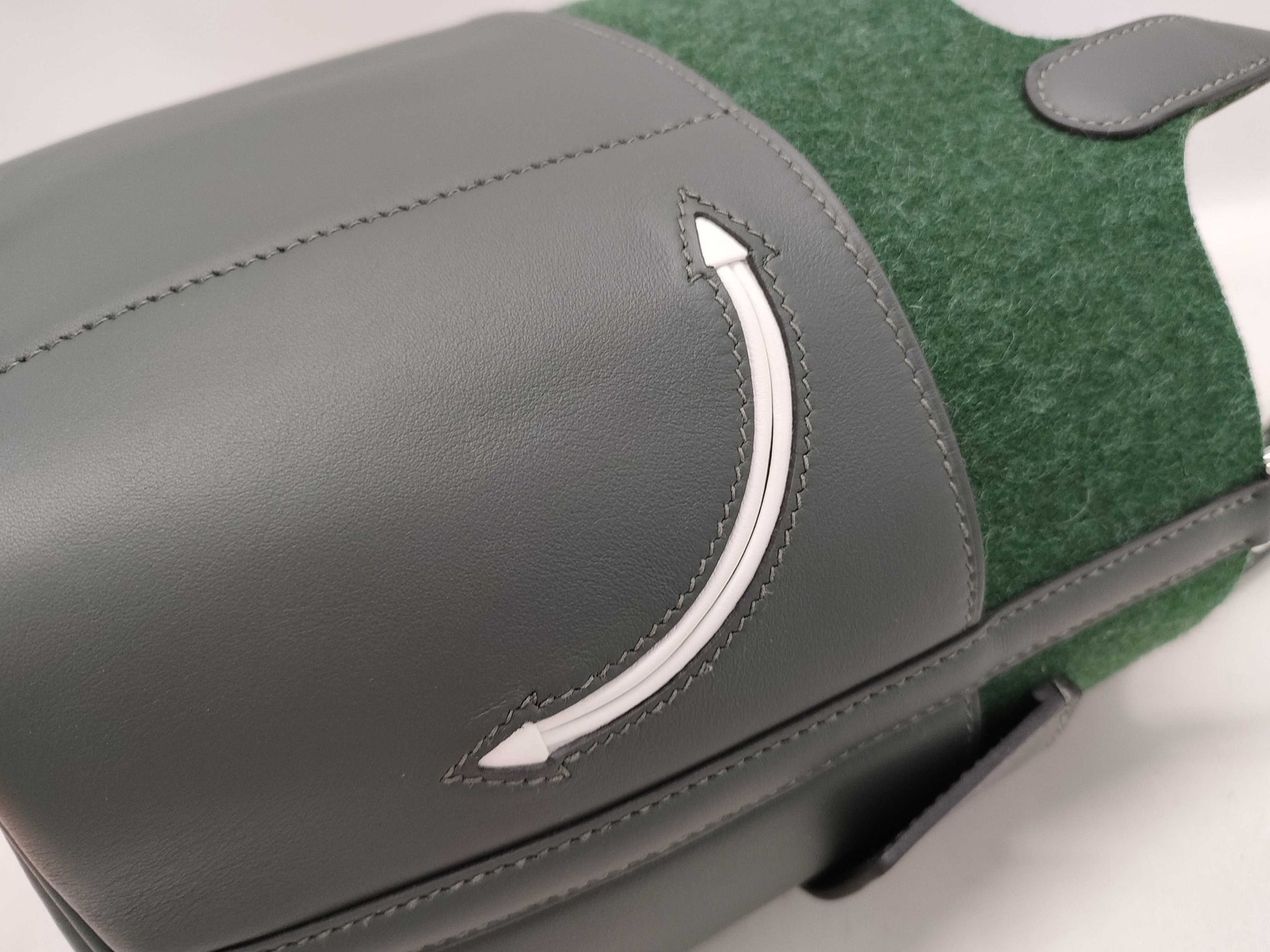 HERMES Picotin Lock 18 PM Go Team Vert Foncé Handbag with Silver Hardware and Stamped Silver.
