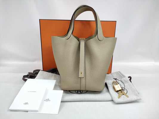 HERMES Picotin Lock 18 PM Trench Bag with Gold Hardware and GP K Stamp