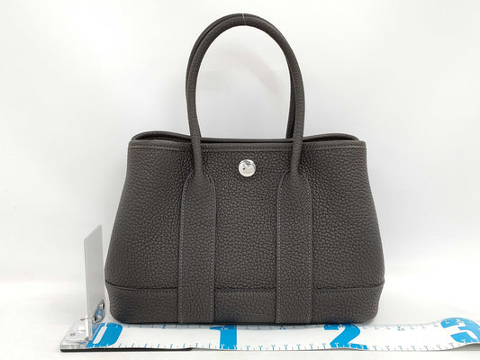 HERMES Neo Garden 23 Garden Party Negonda Ebene W Stamp Handbag