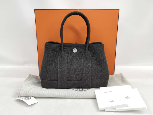 HERMES Neo Garden 23 Garden Party Negonda Ebene W Stamp Handbag
