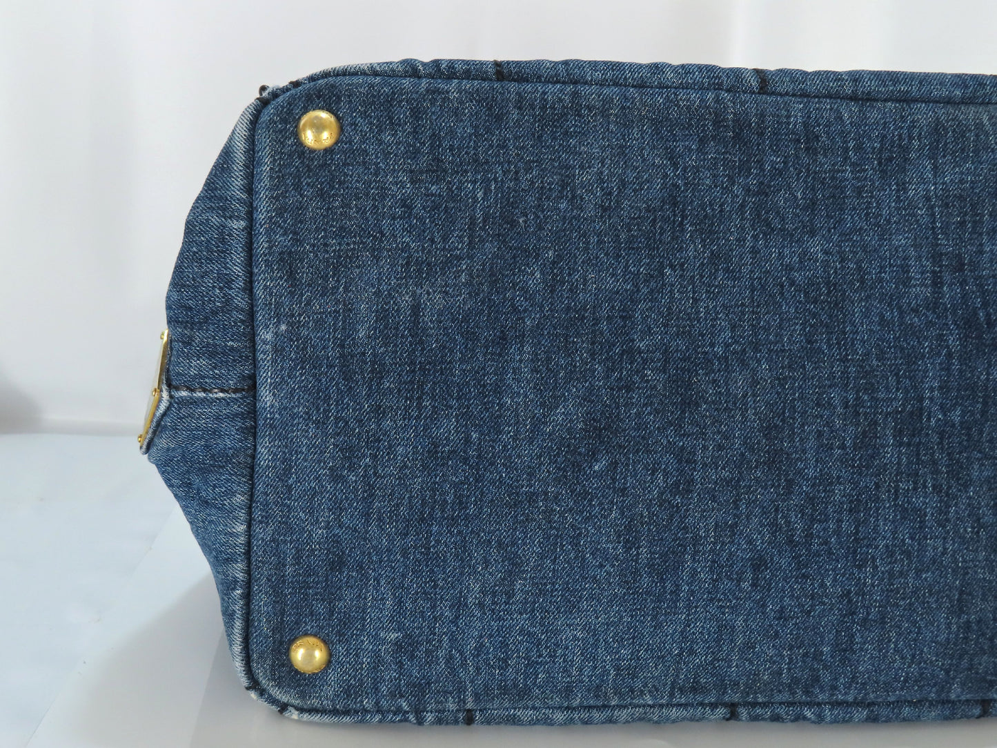 PRADA Prada Denim Canapa Tote Bag Handbag