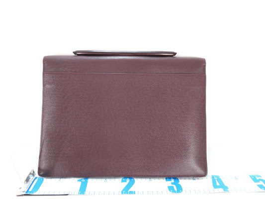 LOUIS VUITTON Taiga Louis Vuitton Taiga Porte-Document Angara Business Bag Serial Business Bag