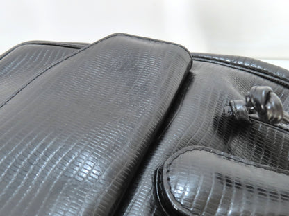 BOTTEGA VENETA Bottega Veneta Leather Lizard Embossed Backpack Bag