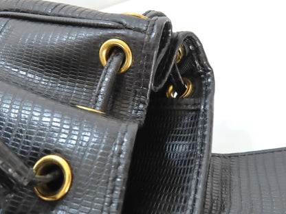 BOTTEGA VENETA Bottega Veneta Leather Lizard Embossed Backpack Bag