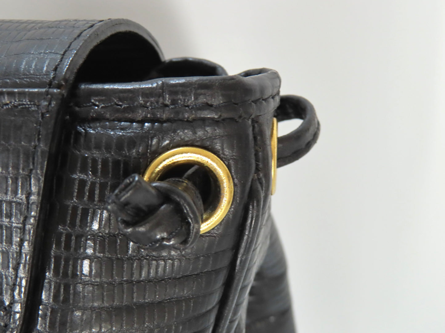 BOTTEGA VENETA Bottega Veneta Leather Lizard Embossed Backpack Bag