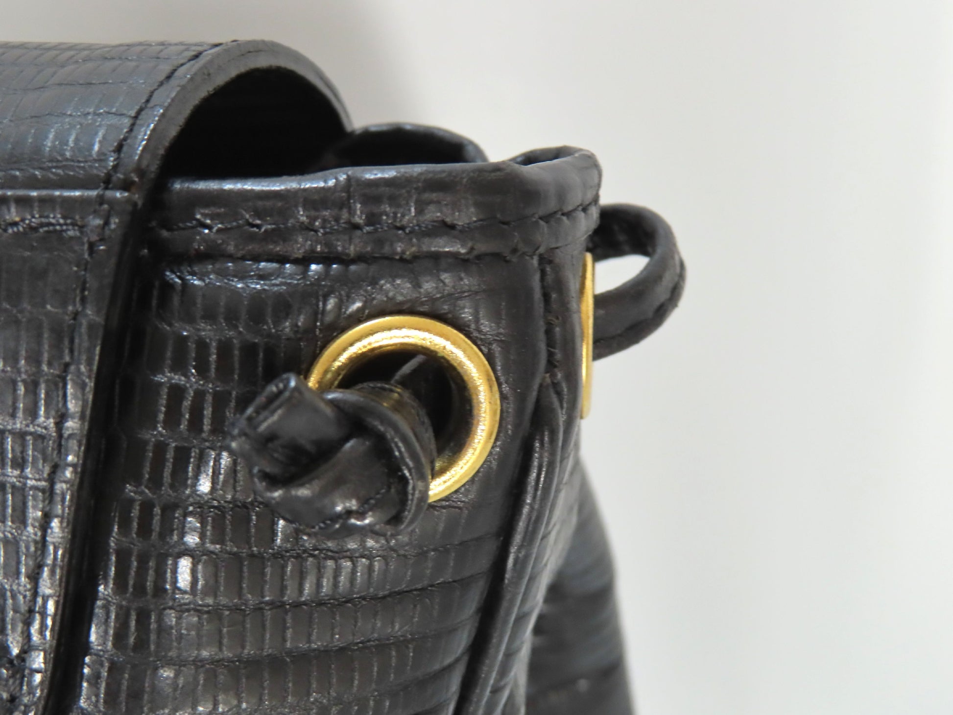 BOTTEGA VENETA Bottega Veneta Leather Lizard Embossed Backpack Bag