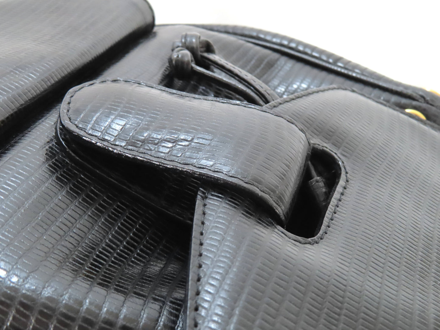 BOTTEGA VENETA Bottega Veneta Leather Lizard Embossed Backpack Bag