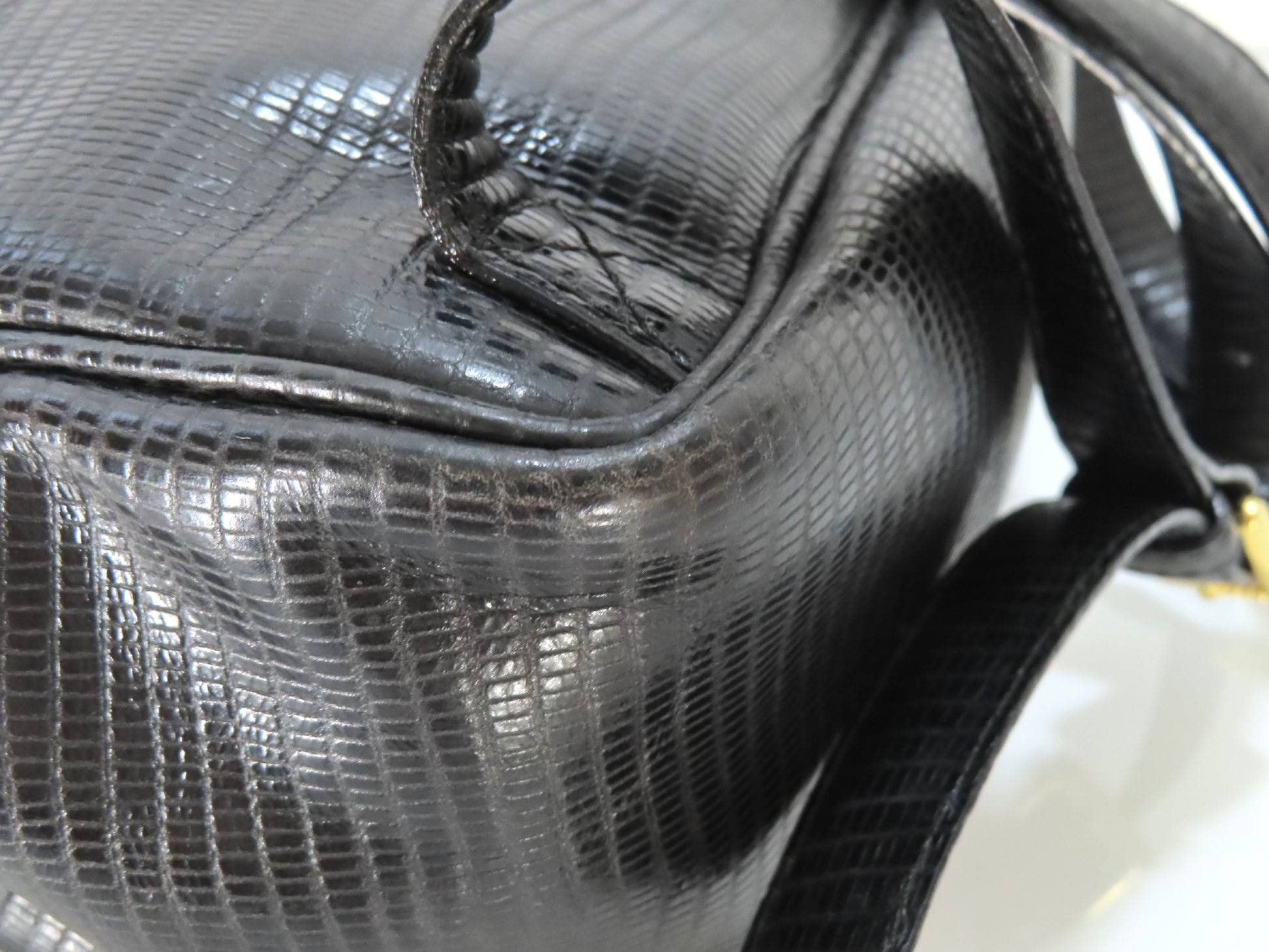 BOTTEGA VENETA Bottega Veneta Leather Lizard Embossed Backpack Bag