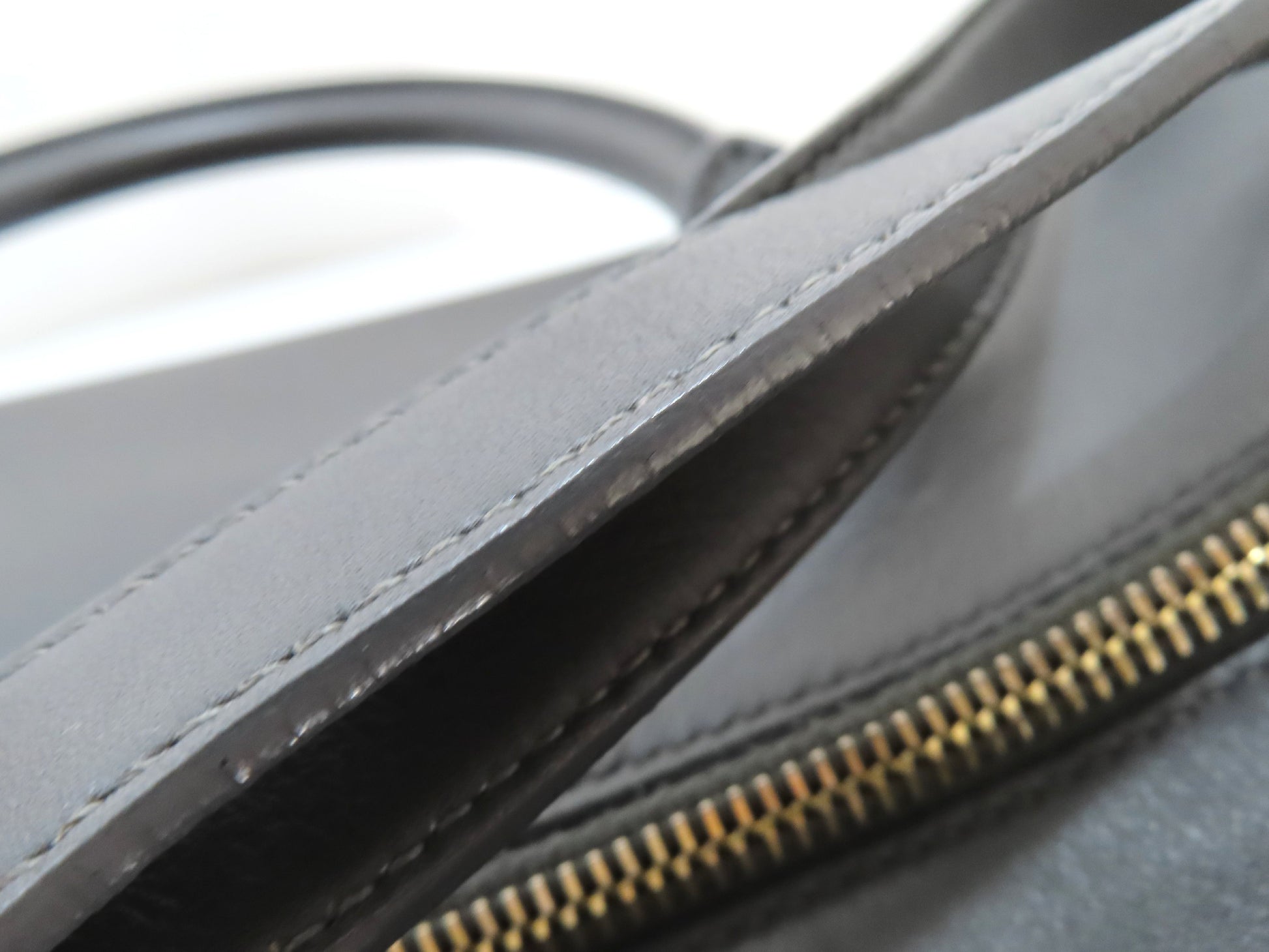 SAINT LAURENT Leather Duffle Bag, 2-Way Mini Boston Bag, Gray
