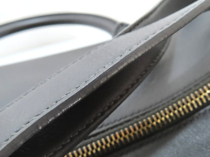 SAINT LAURENT Leather Duffle Bag, 2-Way Mini Boston Bag, Gray