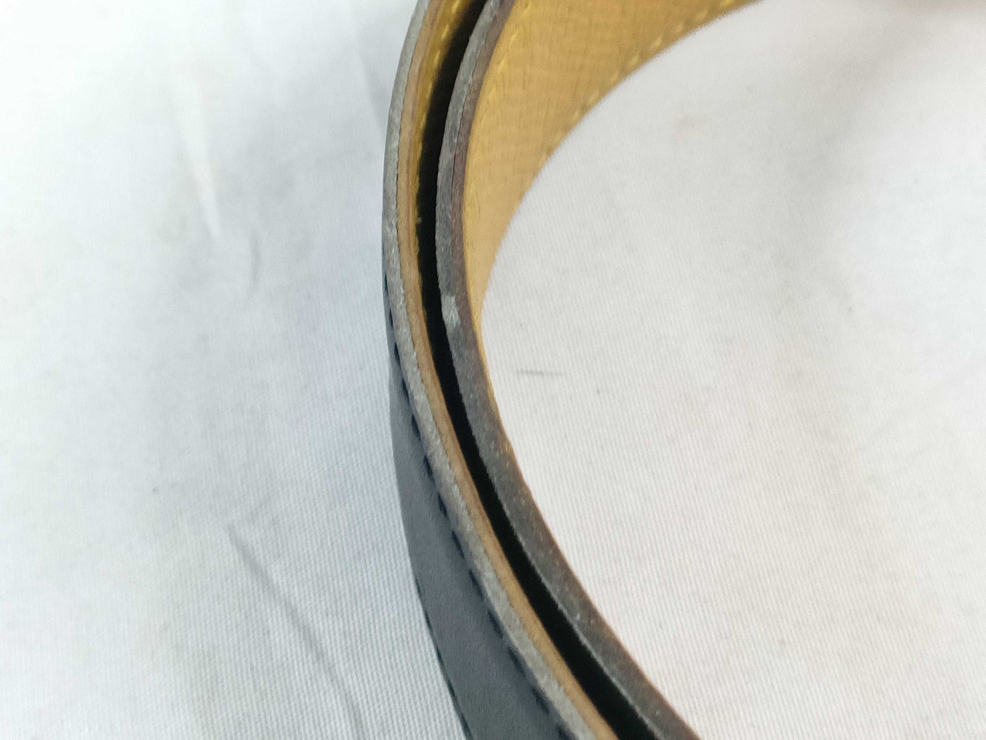 HERMES [Engraved] □A Hermes H Belt Black Jaune Belt