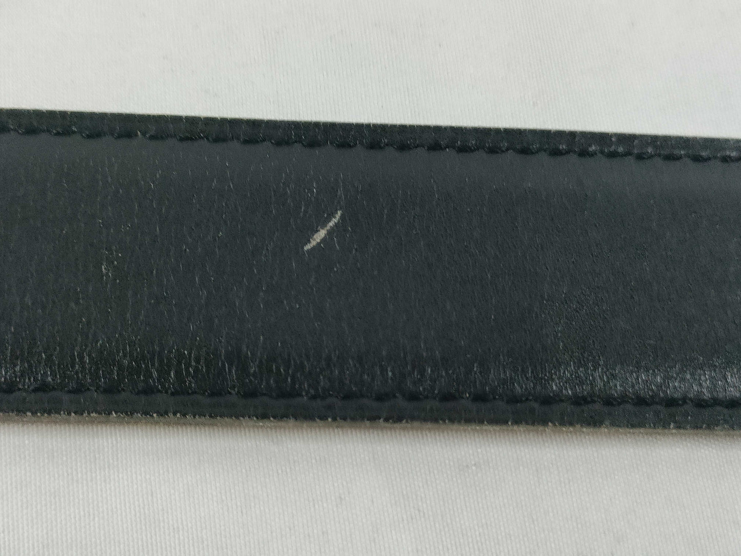 HERMES [Engraved] □A Hermes H Belt Black Jaune Belt