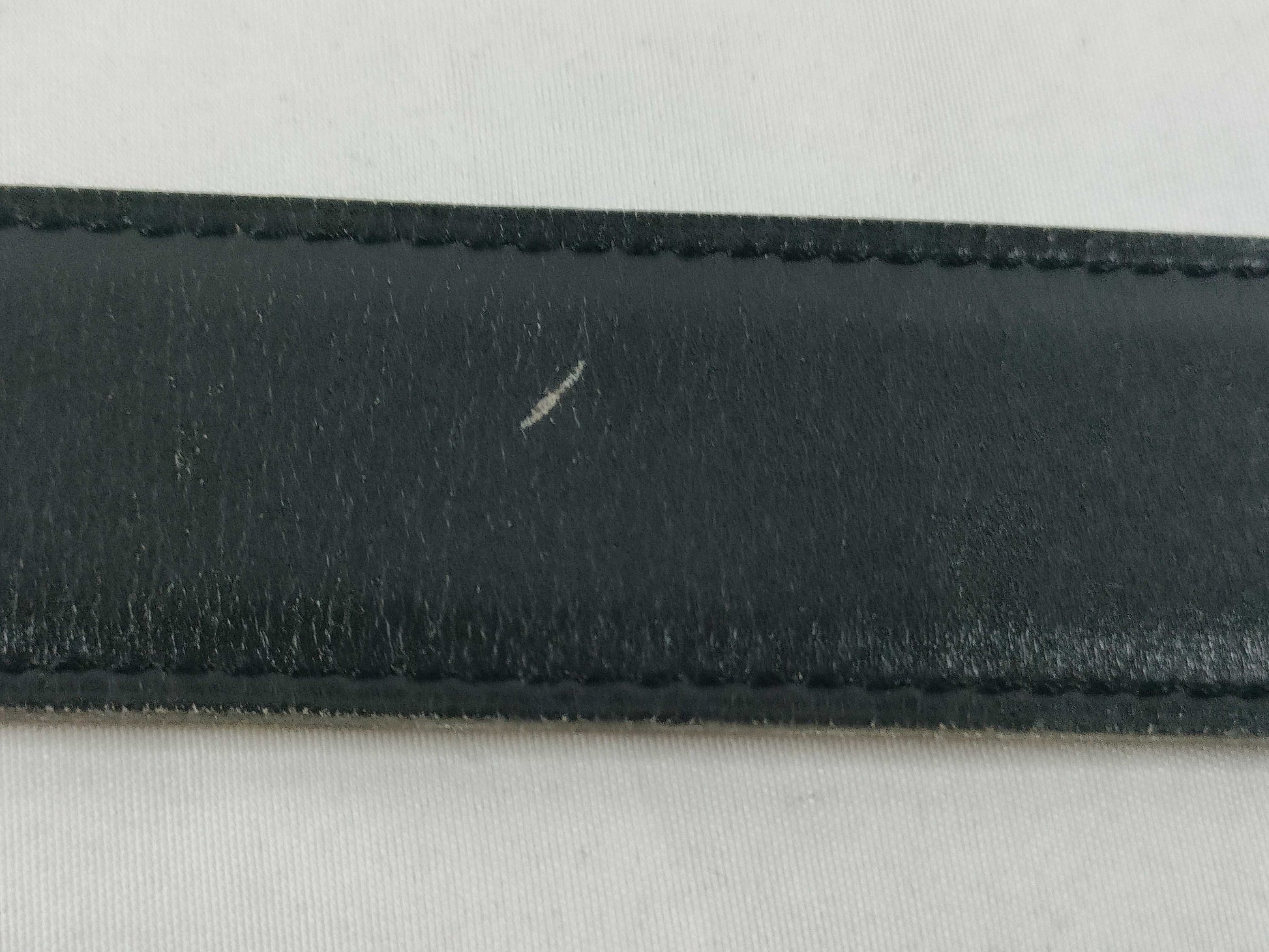 HERMES [Engraved] □A Hermes H Belt Black Jaune Belt