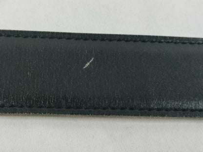 HERMES [Engraved] □A Hermes H Belt Black Jaune Belt