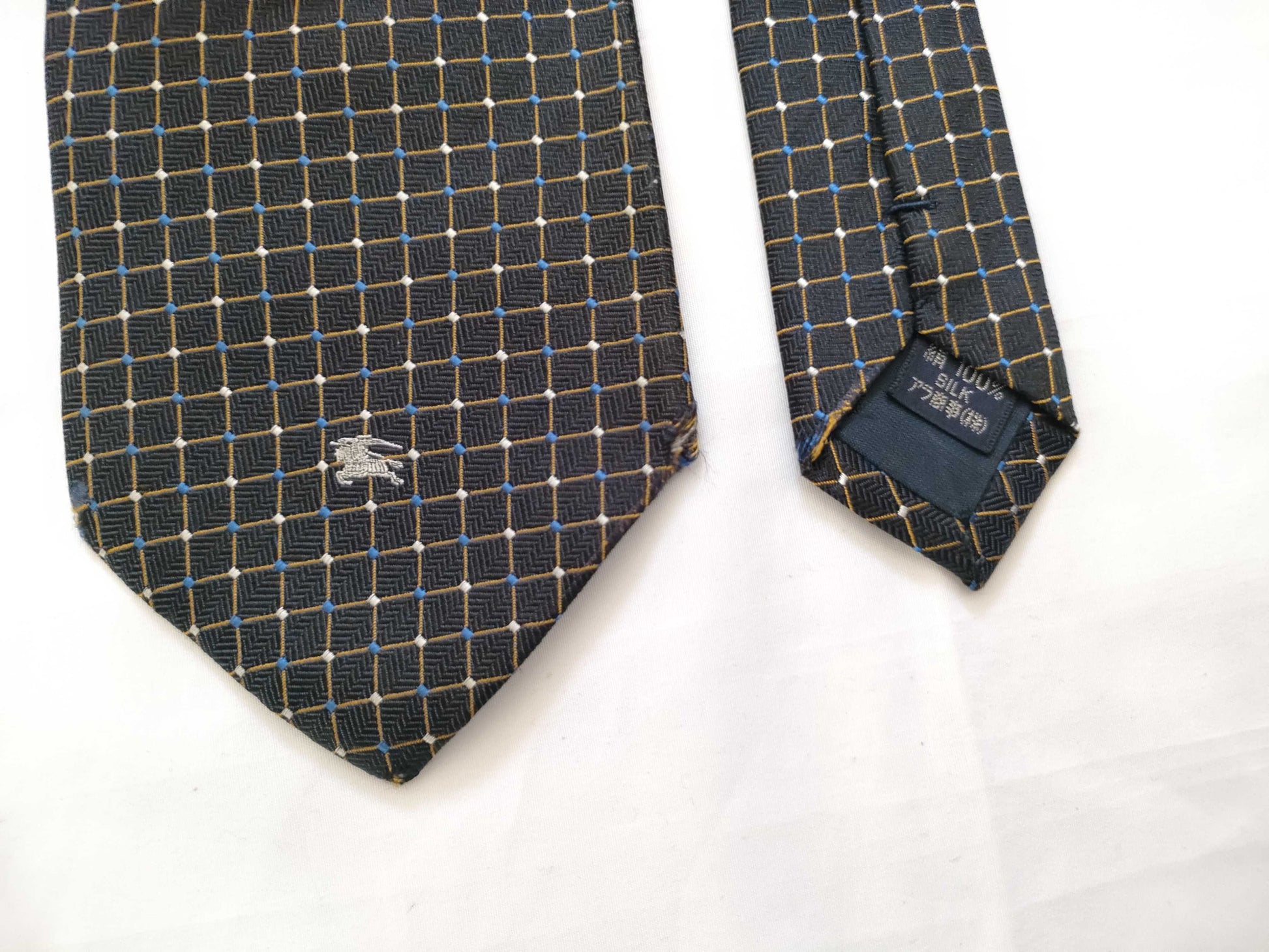 BURBERRY BURBERRY Tie Black Blue White Horse Other Accessories