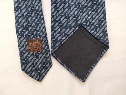 HERMES HERMES tie H pattern stains and fraying Other accessories