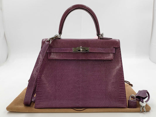 HERMES Kelly Purple Handbag