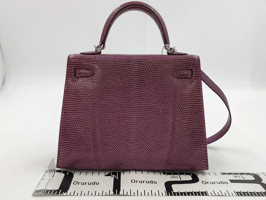 HERMES Kelly Purple Handbag