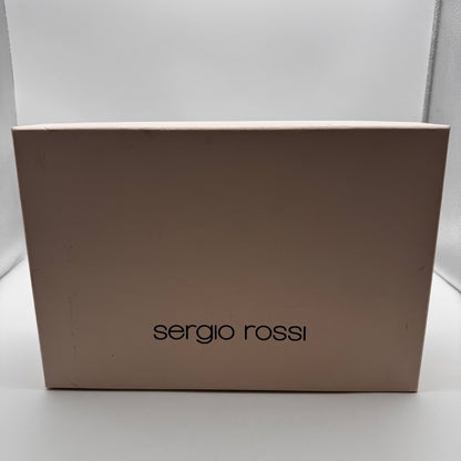 Sergio Rossi Black Polka Dot Mules, Size 36, Box and Bag Included