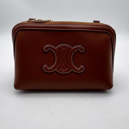 CELINE Clutch Cuir Triomphe Shoulder Bag Model Number: 10E383DR804LU Box, Dust Bag, and Shopper Included