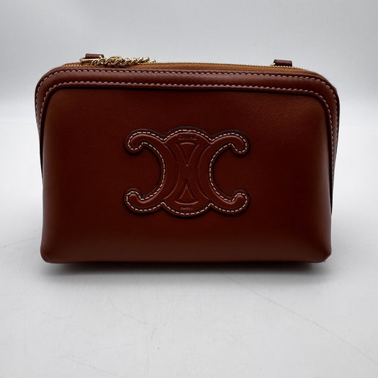 CELINE Clutch Cuir Triomphe Shoulder Bag Model Number: 10E383DR804LU Box, Dust Bag, and Shopper Included