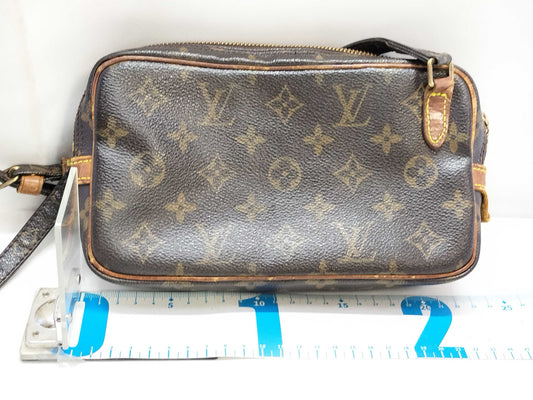 LOUIS VUITTON Monogram Pochette Marly Bandouliere M51828 Brown Shoulder Bag