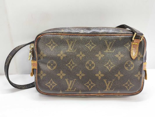 LOUIS VUITTON Monogram Pochette Marly Bandouliere M51828 Brown Shoulder Bag