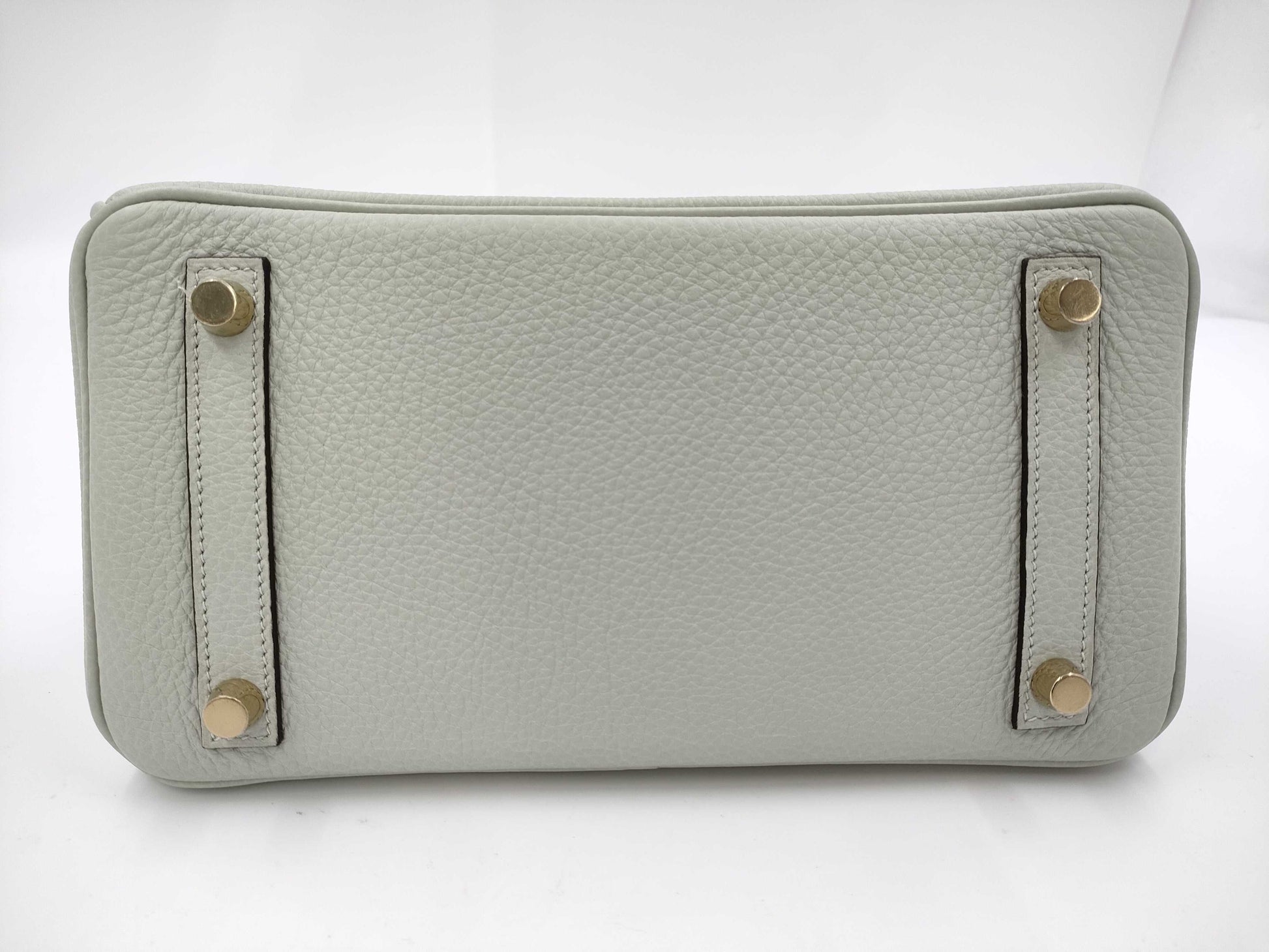 HERMES Birkin 25 Togo Ivory Beige Handbag with Gold Hardware, B Stamp, and Protective Sticker