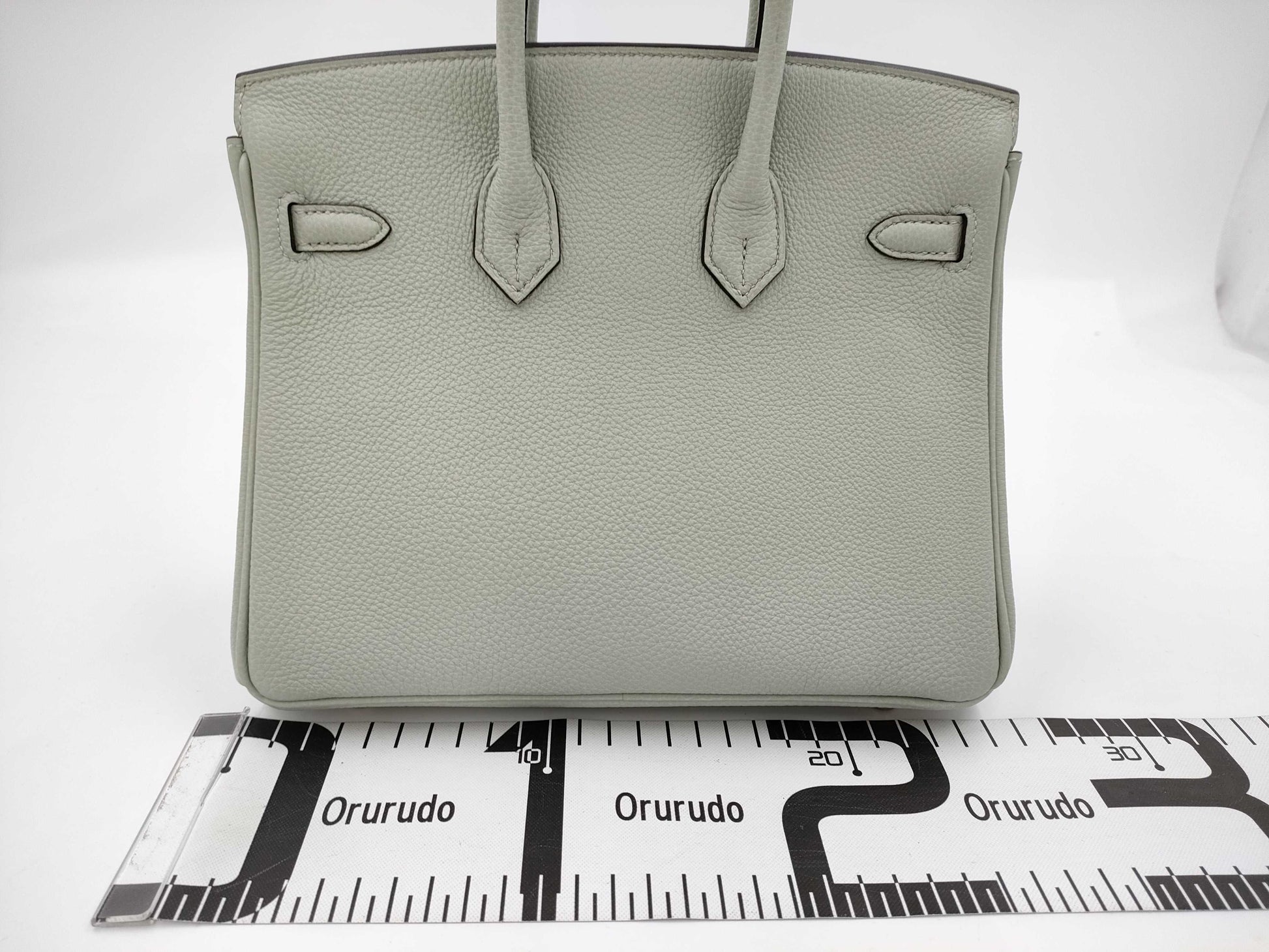 HERMES Birkin 25 Togo Ivory Beige Handbag with Gold Hardware, B Stamp, and Protective Sticker