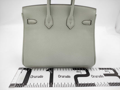 HERMES Birkin 25 Togo Ivory Beige Handbag with Gold Hardware, B Stamp, and Protective Sticker