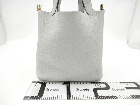 HERMES Picotin Lock MM Taurillon Gold Hardware U Stamp Handbag