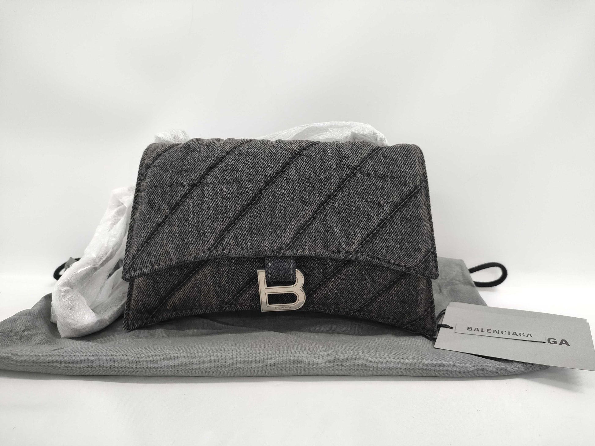 BALENCIAGA 736016 Crushed Chain Shoulder Bag, Unused, Shoulder Bag