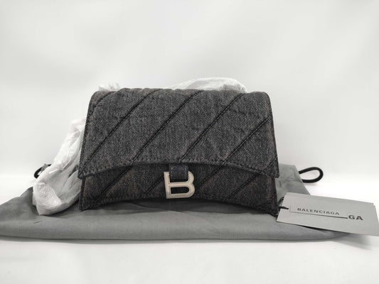 BALENCIAGA 736016 Crushed Chain Shoulder Bag, Unused, Shoulder Bag