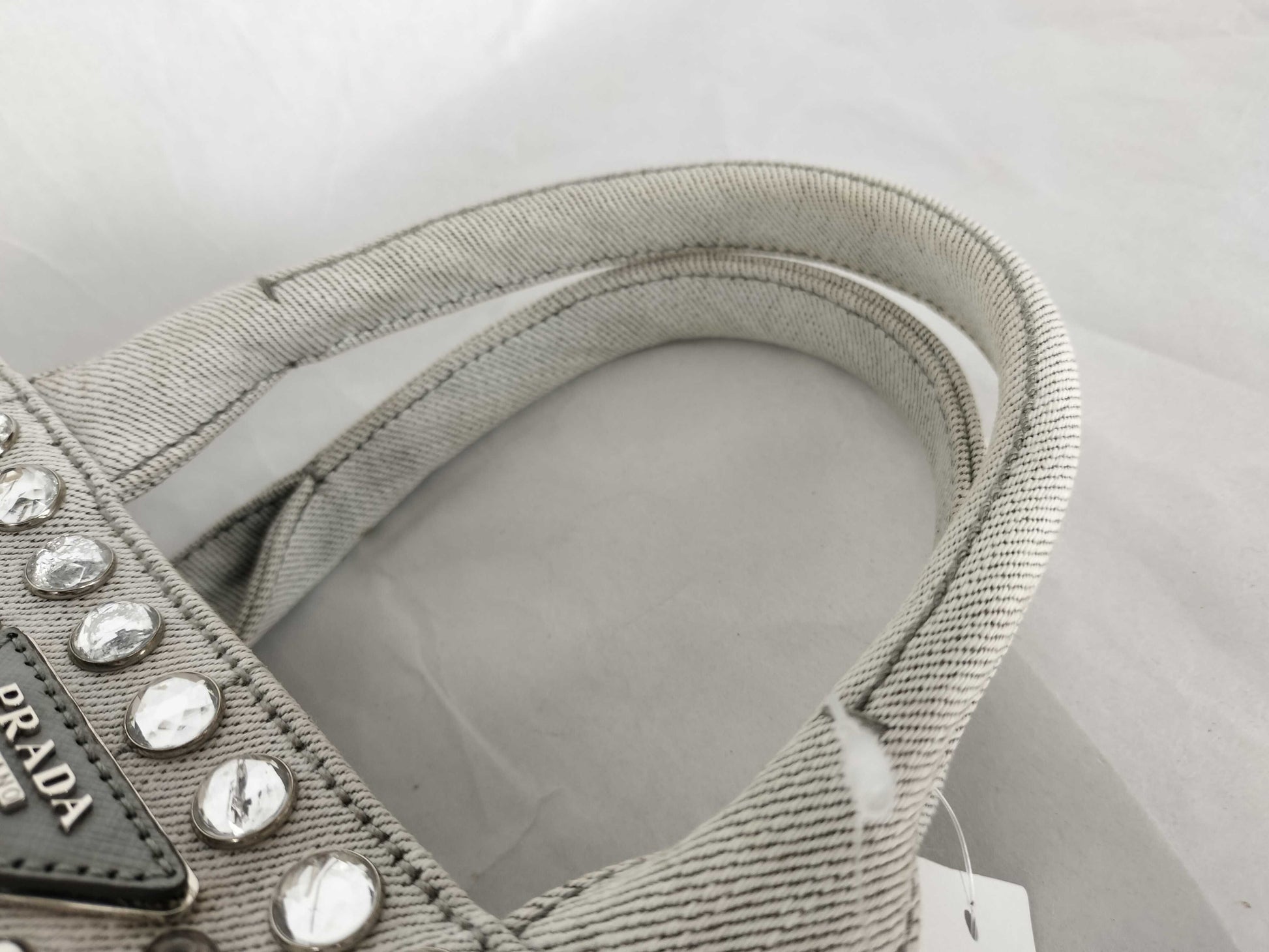 PRADA Prada Canapa Mini Jeweled 2-Way Handbag Shoulder Bag Handbag