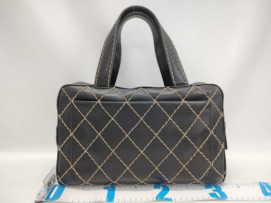 CHANEL Wild Stitch Coco Mark Boston Bag with Seal, Card, and Pouch