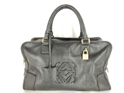LOEWE Amazona 36 Leather Handbag in Black