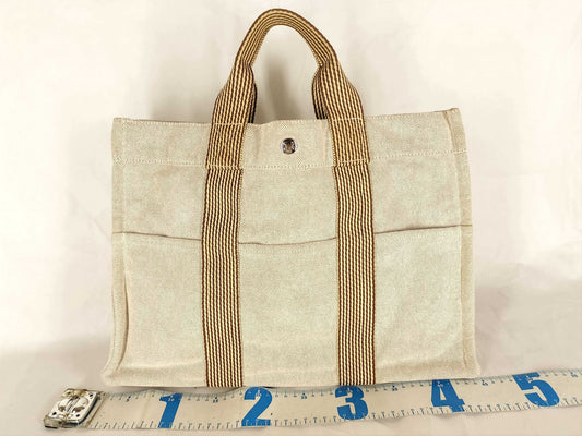 HERMES Foul Tote Hermes New Foul Tote MM Tote Bag Beige